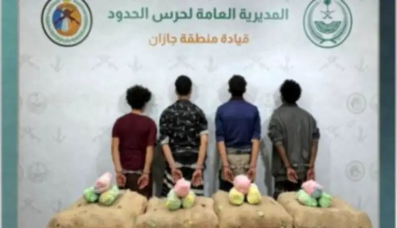 القبض على 7 مهربين من الجنسية اليمنية والإثيوبية في جازان وعسير