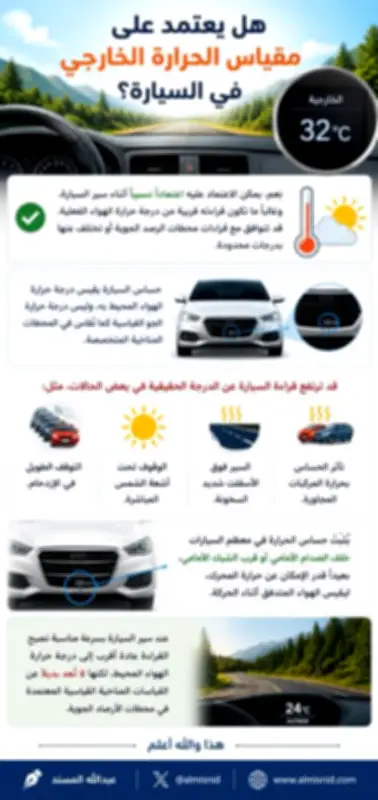 المسند: متى تكون قراءة مقياس حرارة السيارة دقيقة؟
