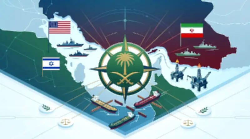 الموقف السعودي من التصعيد العسكري وإغلاق مضيق هرمز
