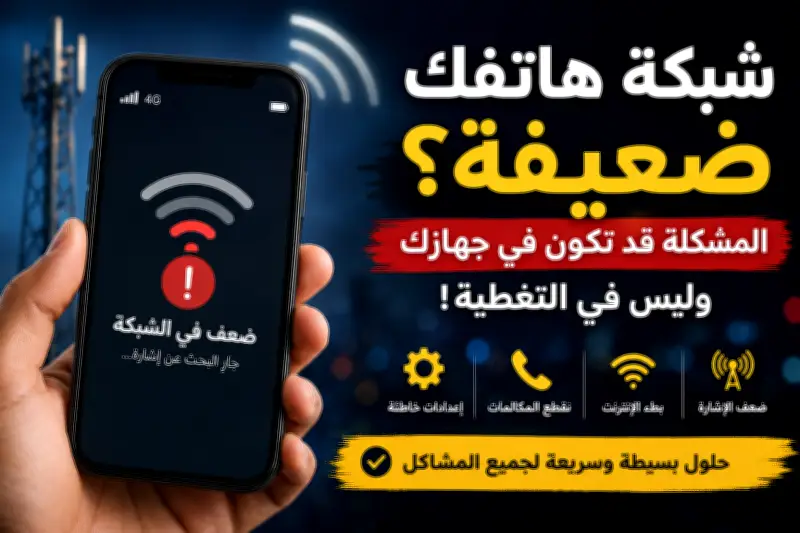 لماذا تضعف شبكة هاتفك فجأة؟ حلول بسيطة قبل الاتصال بالدعم الفني