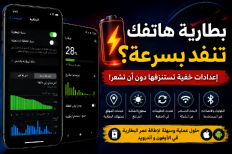نفاد بطارية هاتفك بسرعة؟ إليك الأسباب والحلول السريعة
