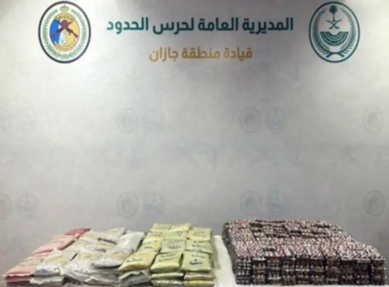 حرس الحدود بجازان يحبط تهريب 150 ألف قرص مخدر و85 كجم حشيش
