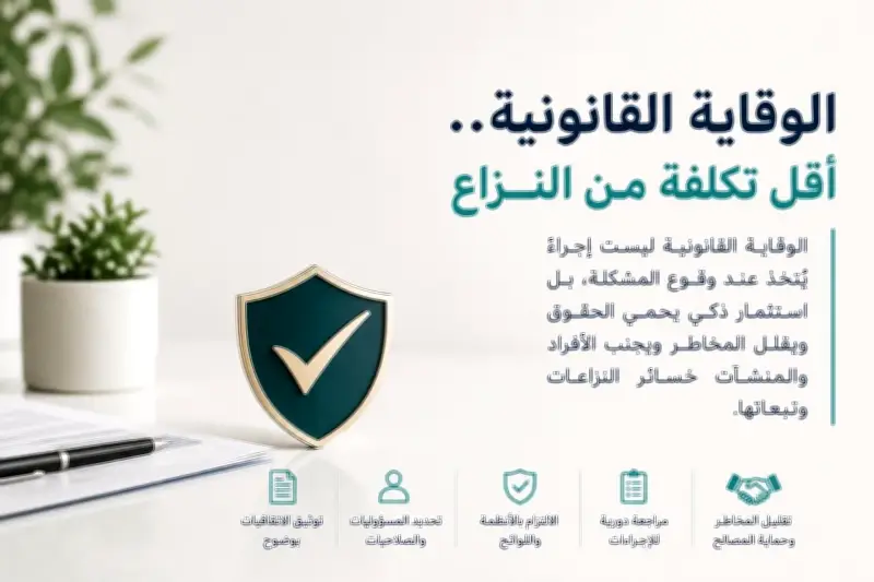الوقاية القانونية استثمار أساسي لحماية الحقوق وتقليل الخسائر
