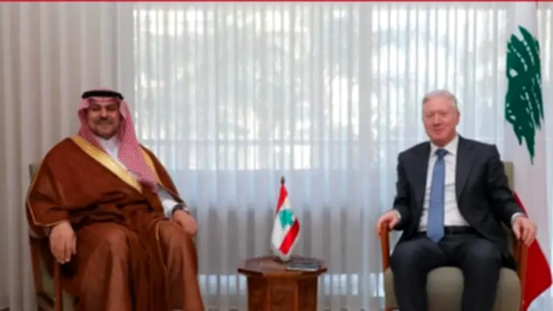 السفير الدوسري يقدم أوراق اعتماده لوزير خارجية لبنان