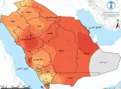 يونيو في السعودية: ثالث أعلى حرارة وأكثر الشهور جفافاً وفق 40 عاماً من البيانات