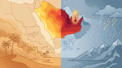 الأرصاد يحذر من رياح مثيرة للغبار وأمطار رعدية على 6 مناطق والحرارة تبلغ 46 درجة