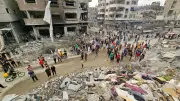 استشهاد 5 فلسطينيين في قصف إسرائيلي على تجمع بخان يونس