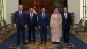 الرئيس المصري يستقبل وزير الخارجية ووزراء المجموعة الرباعية بالقاهرة