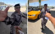 شرطي عراقي يصفع صانع محتوى على وجهه في محطة وقود بكركوك