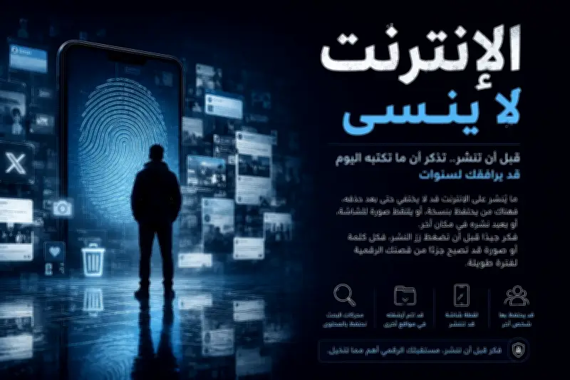 تحذير من البصمة الرقمية: الإنترنت لا ينسى ما تنشره
