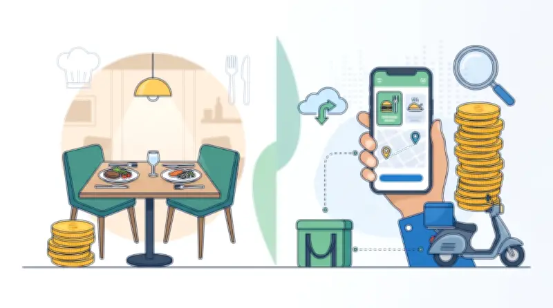فروق أسعار مبالغ فيها بين المطاعم وتطبيقات التوصيل