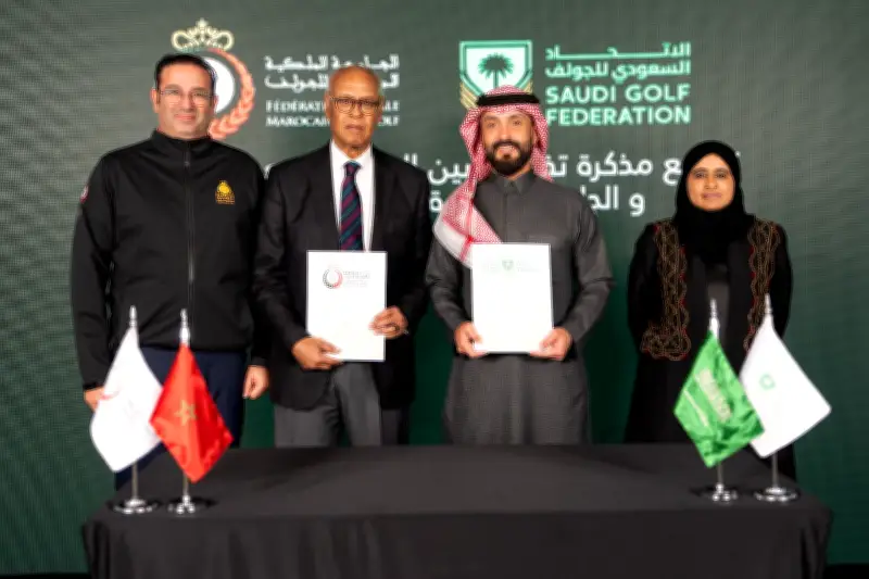 الاتحاد السعودي للجولف يوقع مذكرة تفاهم مع الجامعة الملكية المغربية