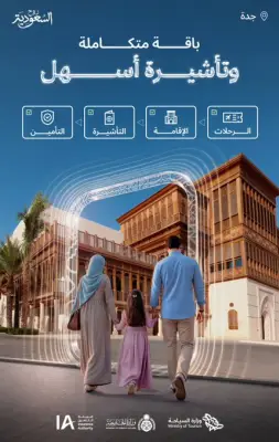 السعودية تطلق التأشيرة السياحية عبر الباقات لمواطني 7 دول بينها مصر والأردن